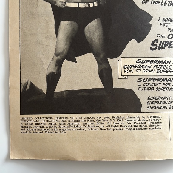 SUPERMAN DC Comics #C-31 Limited Collectors Edition Comic 1974 Giant Size UC - Picture 4 of 9